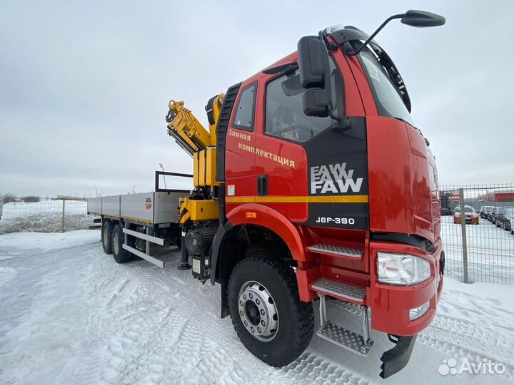 Кран-борт FAW 6x4 с кму xcmg SQZ 200-4