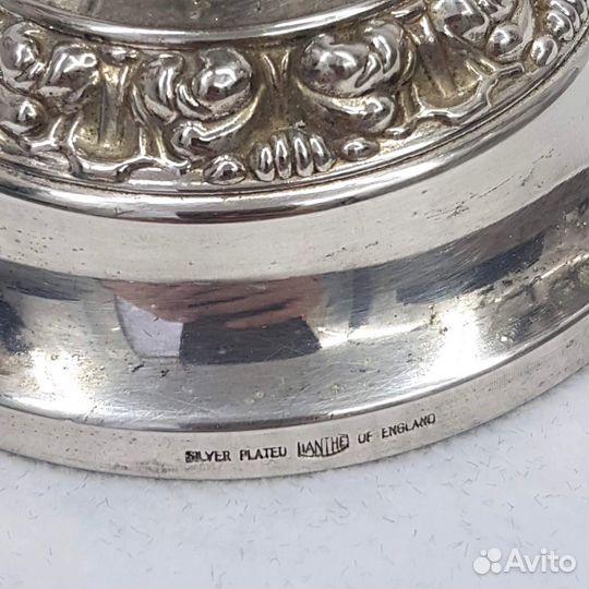 Старинные канделябры подсвечник серебрение 2 свечи