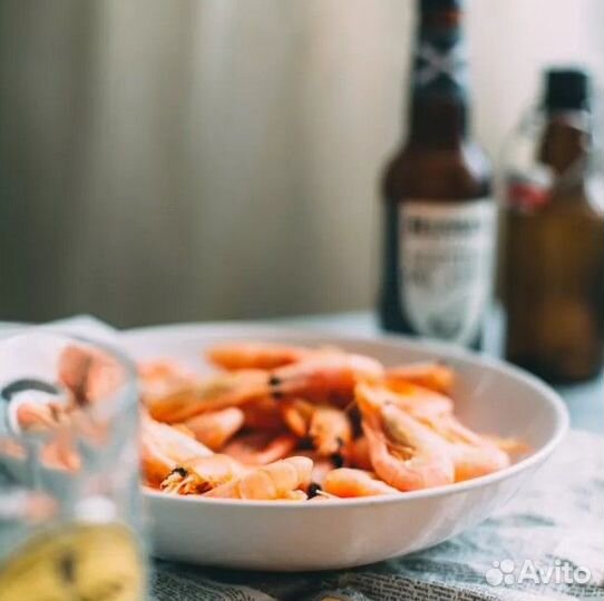 Креветки северные с головой, размер 100-150, 1 кг