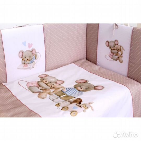 Комплект для кроватки 6пр Little mouse Lappetti 6