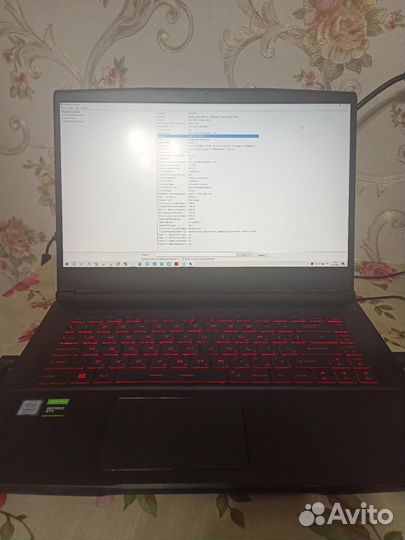 Игровой ноутбук msi i5.8gb,1650ti
