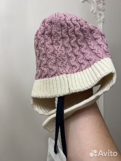 Moncler шапка 100 шерсть от 3м до 1,5 лет