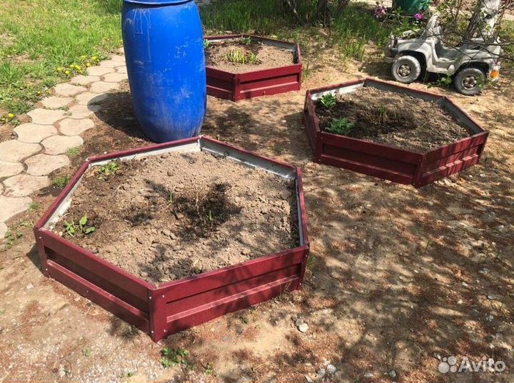 Грядка цветная 1м х 5м х 32см