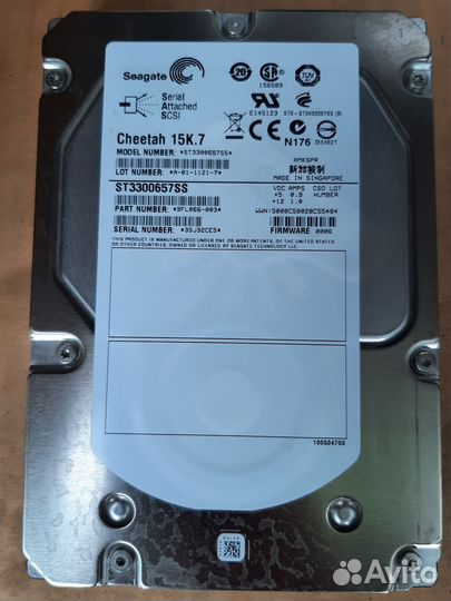 Жесткий диск Seagate cheetah 15k.7 300gb