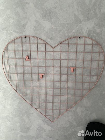 Подвеска на стену украшение железное сердце декор