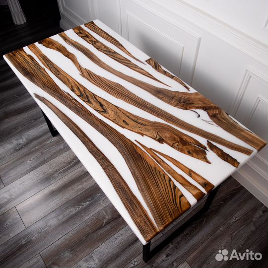 Производство столов из слэба и эпоксидной смолы