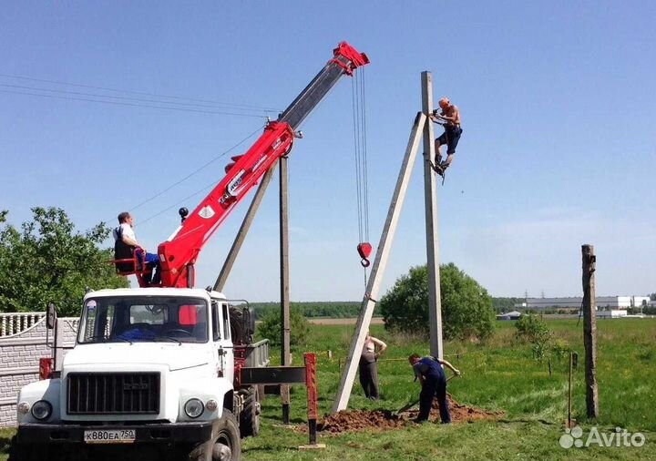 Установка опор лэп. св95 по нормам Т У. Доставка