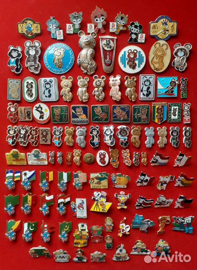 Набор Олимпийских значков. Талисманы. 105 знаков