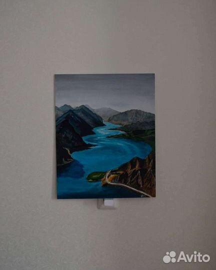 Картина акрилом, холст, 350 см на 40 см