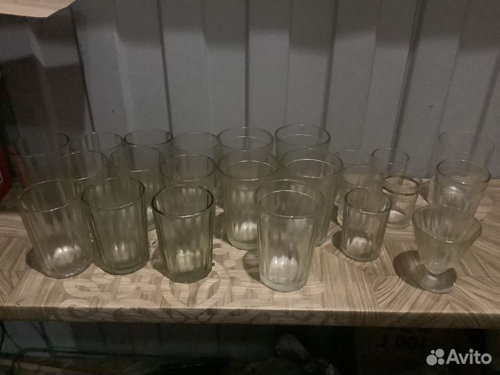 Граненые стаканы, стекло СССР