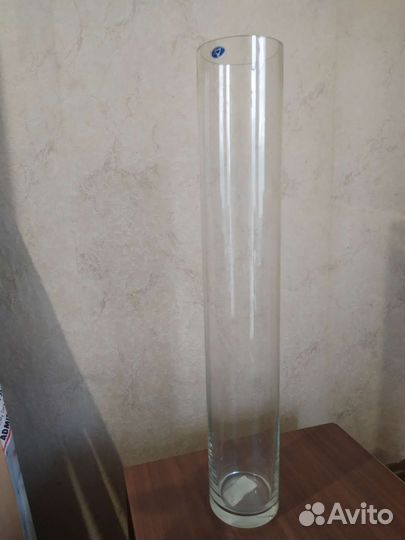 Ваза цилиндр колба стекло напольная
