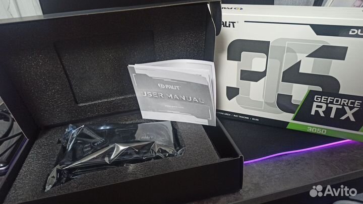 Видеокарта Palit GeForce RTX 3050 8gb (2 вентелято