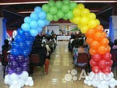 Оформление шарами, арка из шаров