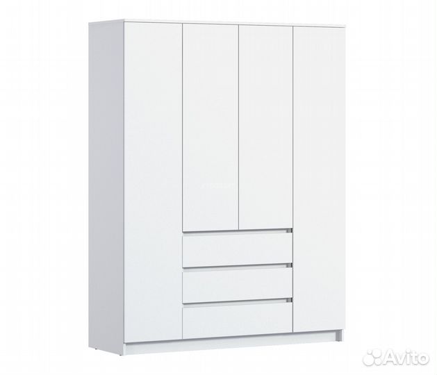 Шкаф распашной 4х створчатый белый