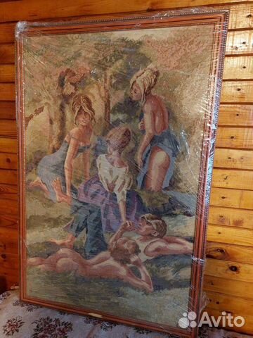 Картина (гобелен) в багетной раме. Италия