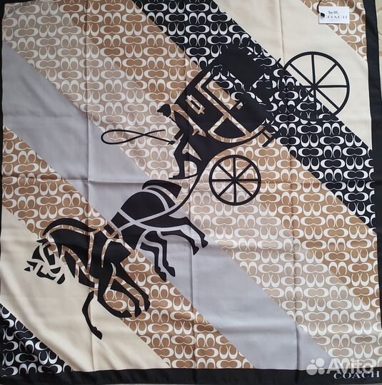 Coach платок шаль палантин шёлк