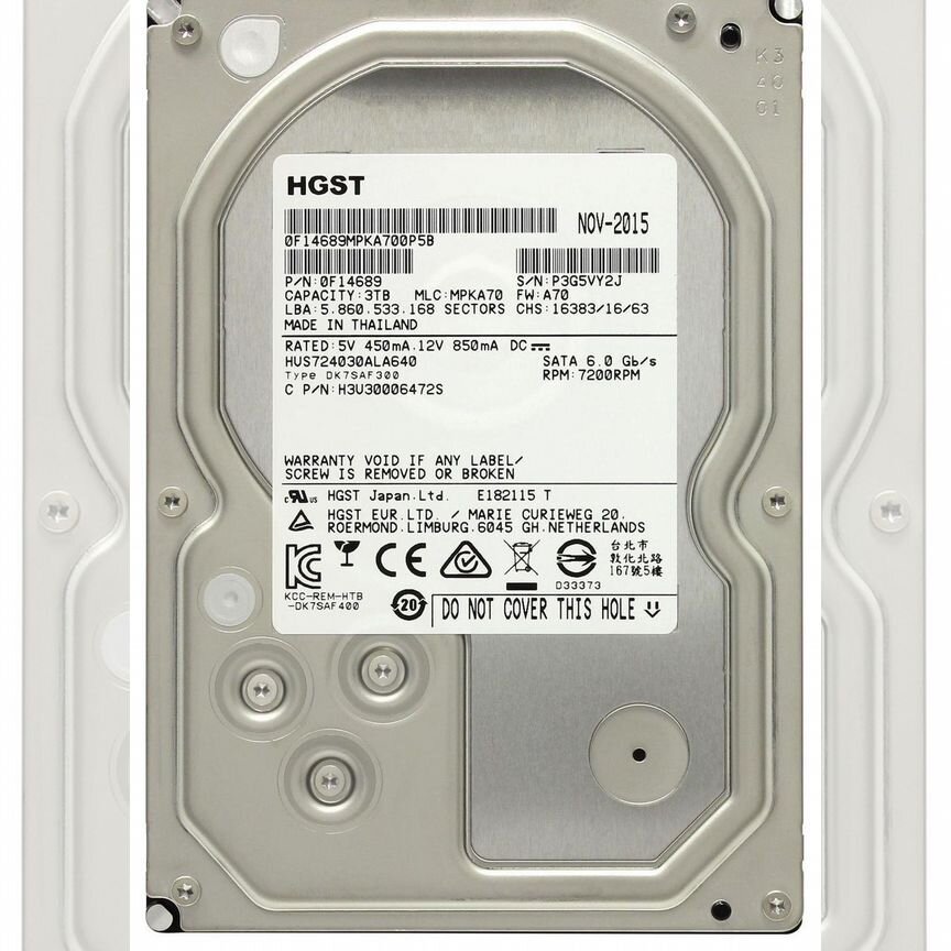 [HUS724030ALA640] Жесткий Диск Hitachi 3tb Sata3 Hus724030ala640