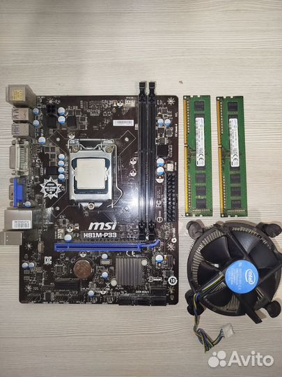 Материнская плата MSI H81M-P33(i5-4570+DDR3 2x4gb)