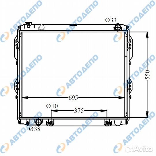 Радиатор охлаждения двигателя toyota tundra тота т
