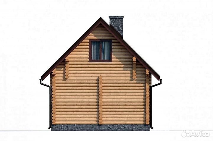 Строительство сруба дома-бани из бревна 5700х7200м