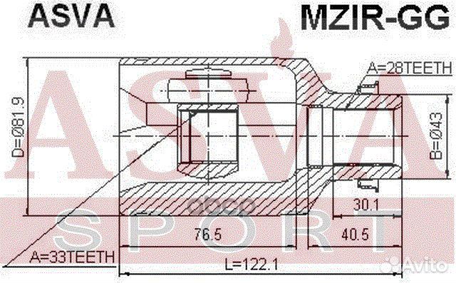 ШРУС внутренний перед прав ;mazda/ 6 GG