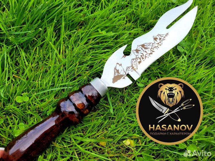 Нож-вилка шашлычный