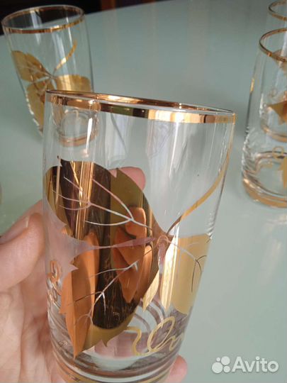 Набор кувшин и стаканы Богемия Чехословакия