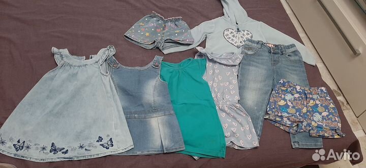 Вещи пакетом на девочку 80 86 92