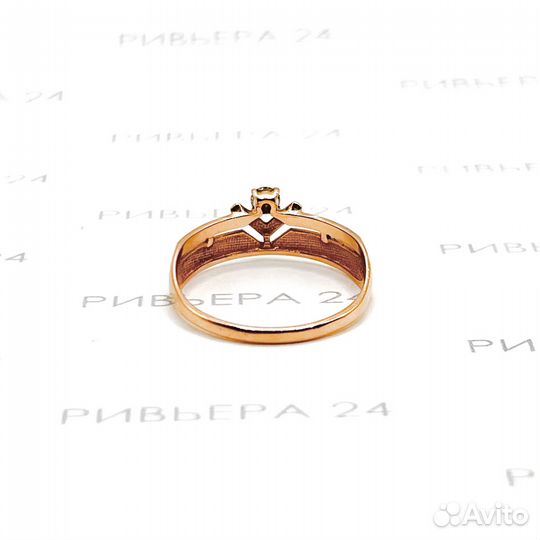 Золотое кольцо с фианитами 585 проба 1,75 грамм 18 р-р