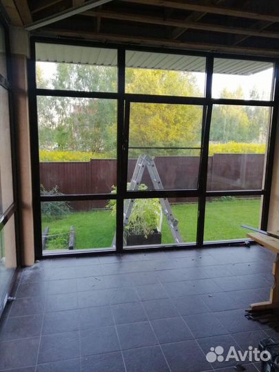 Остекление коттеджа беседки веранды бани крыльца