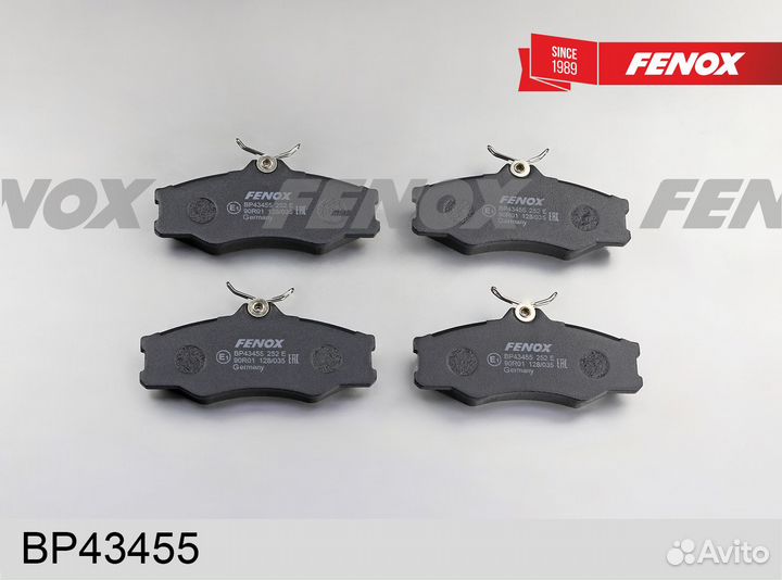 Колодки тормозные передние к-кт fenox BP43455
