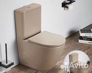 Унитаз напольный CeramaLux 2166XMC для дома и дачи