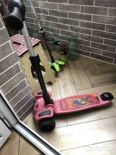 Самокат детский трехколесный со светящимися