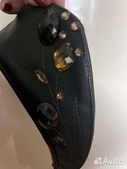 Кокошник из натуральной кожи 