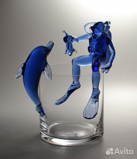 Стеклодувный бокал ручной работы 