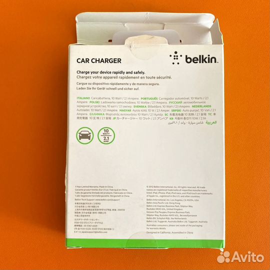 Автомобильное зарядное устройство для айфон Belkin