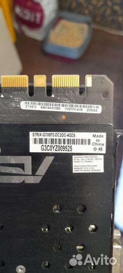 Видеокарта asus gtx 970 (на запчасти)