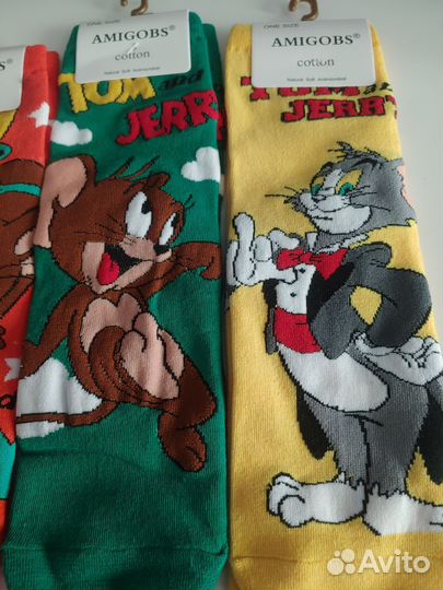 Мультяшные носки Том и Джерри