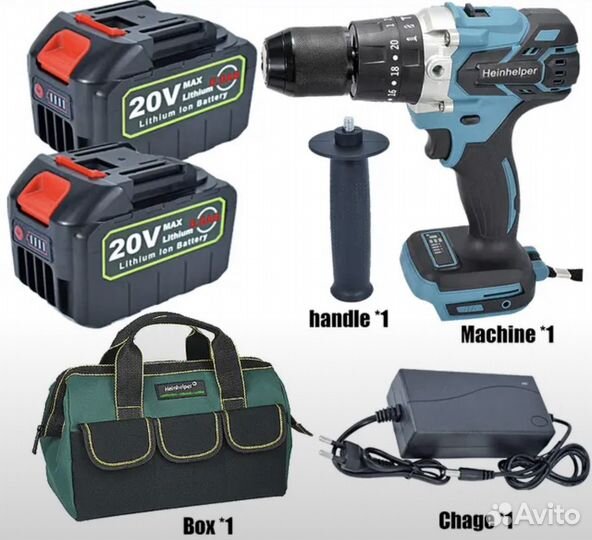 Шуруповерт для ледобура Heinhelper + сумка