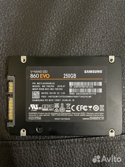 Ssd samsung 860 evo 250gb