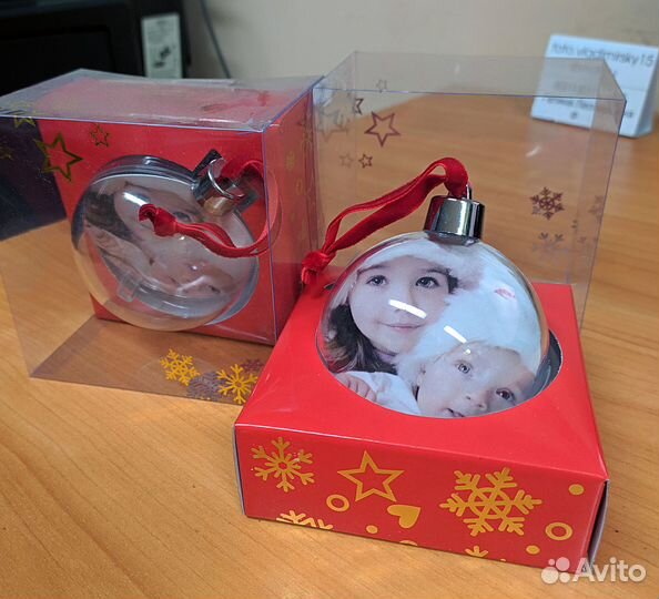 Шар на елку новогодний с вашим фото