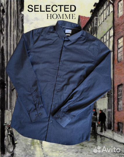 Датская selected эффект easy iron рубашка L