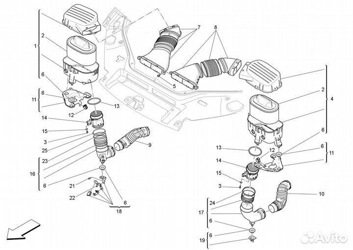 Фильтр воздушный на Maserati