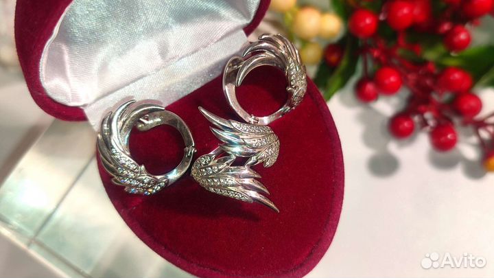 Оригинальный сверкающий комплект, 18 р-р 925