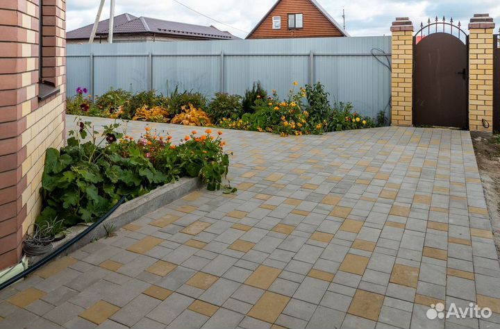 Брусчатка пешеходная старый город Стандарт Жёлтый