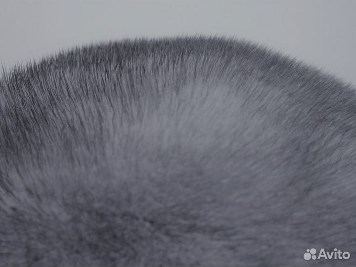 Шапка женская, из норка голубая