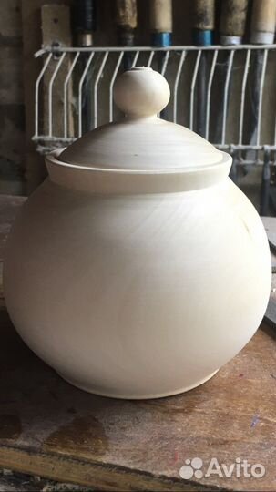 Банка деревянная дерево липа.горшок с крышкой