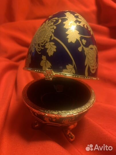 Шкатулка-яйцо Yamasen Япония 24 карата позолота