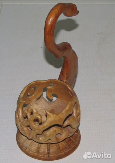 Вазочка деревянная, в виде лебедя