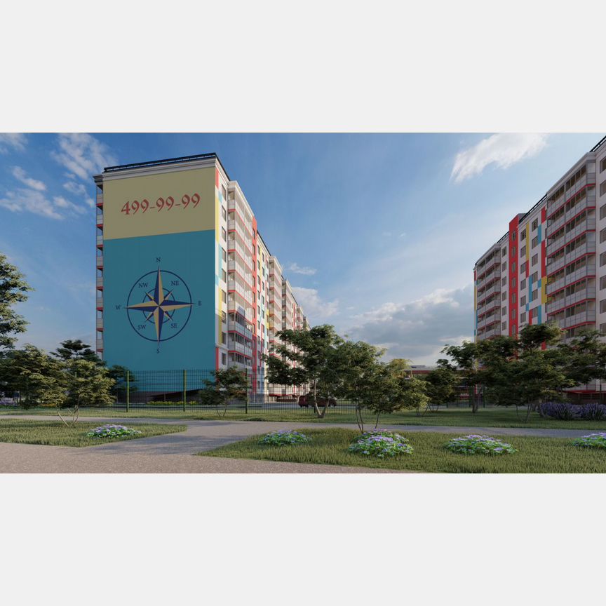 2-к. квартира, 69 м², 1/10 эт.